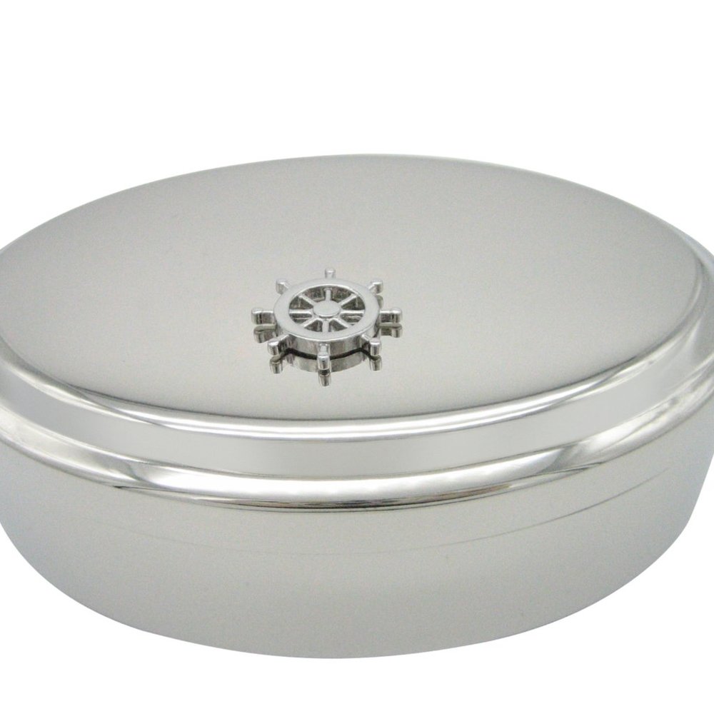 Nautical Ship Steering Helm Pendant Jewelry Box